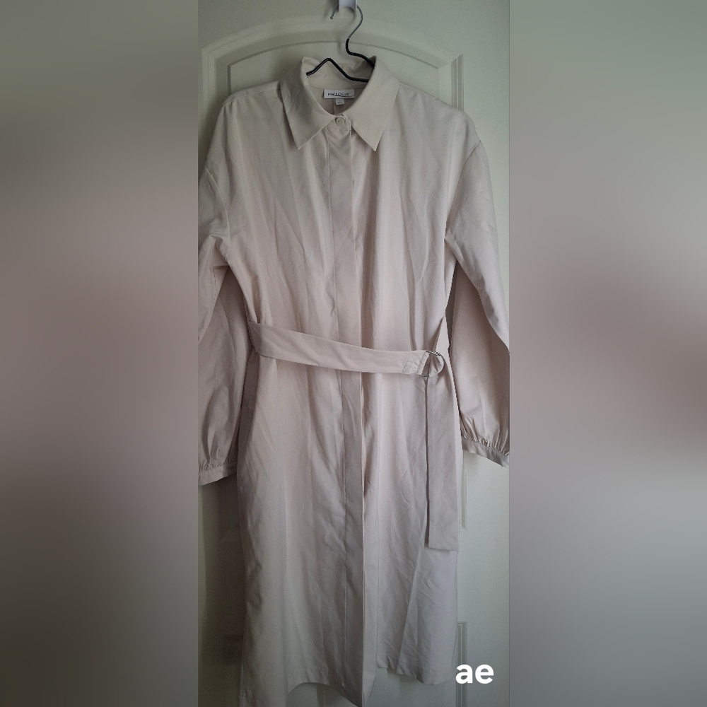 PROLOGUE Cream LIGHTWEIGHT BREATHABLE TRENCH‎ COAT SIZE L Boho